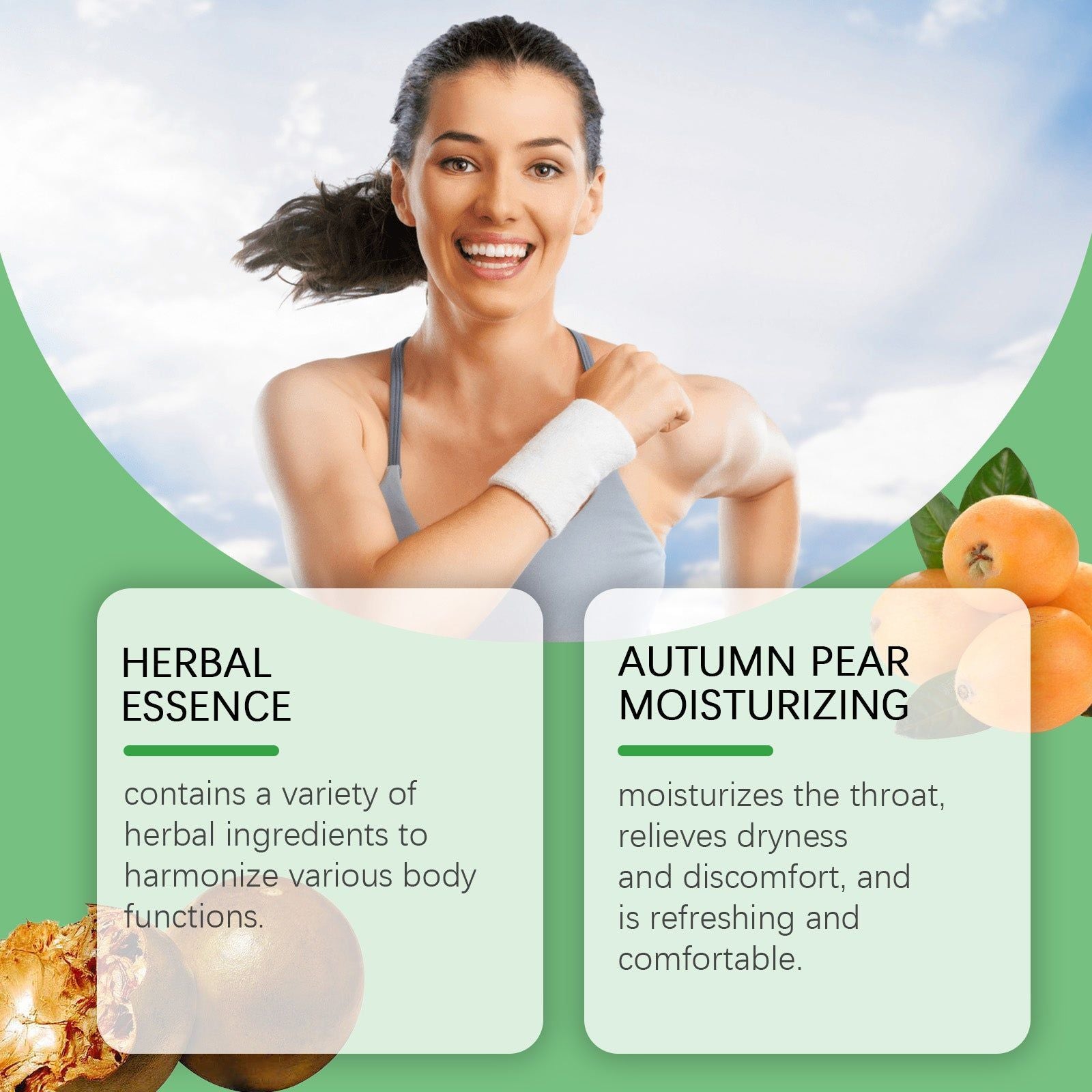 Autumn Pear Herbal Body Care Supplement, Natural Throat Moisturizer, Wellness Boost ,25g