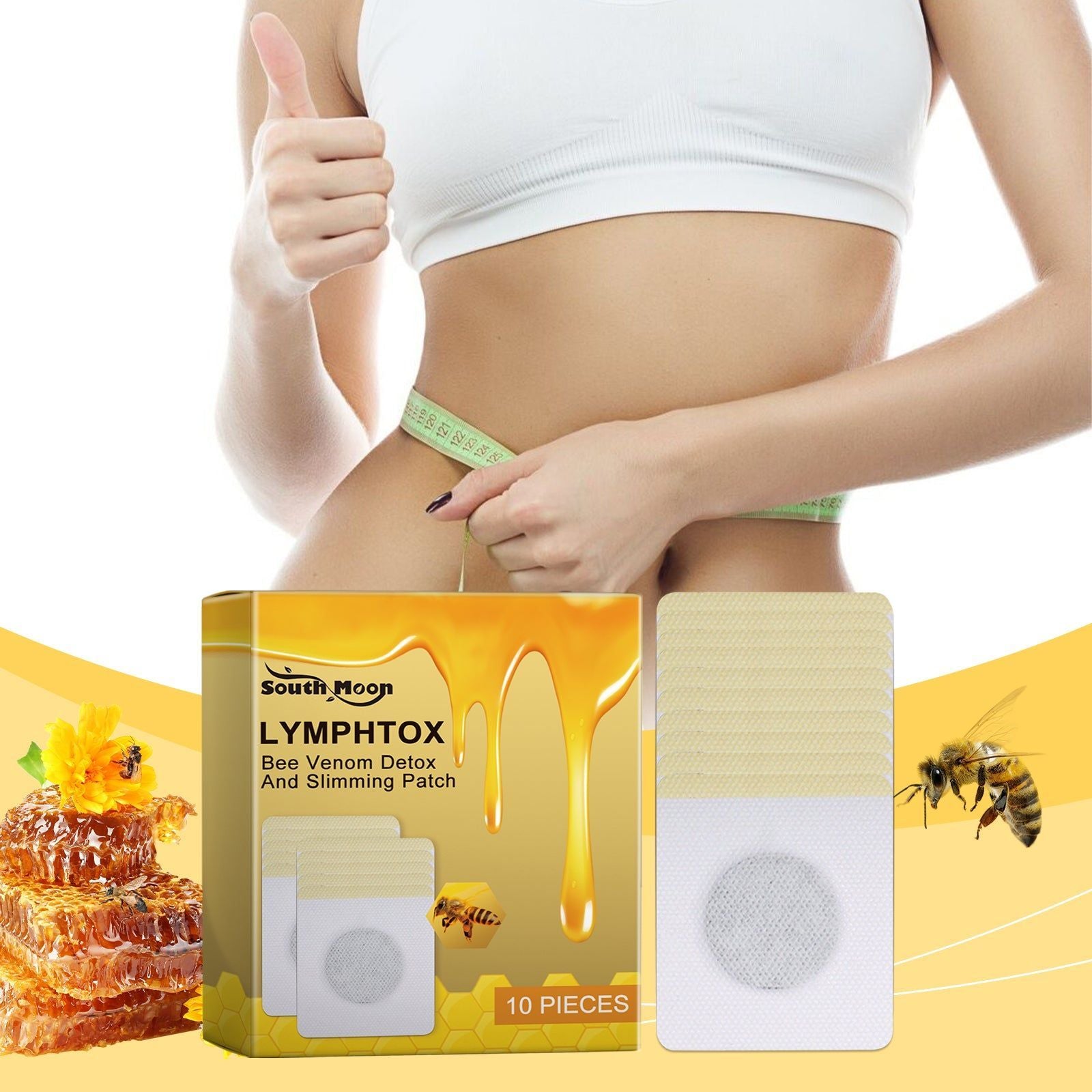 Bee Venom Slimming Patch for Body Shaping, Fat Burner, Natural Metabolism Booster ,10pcs