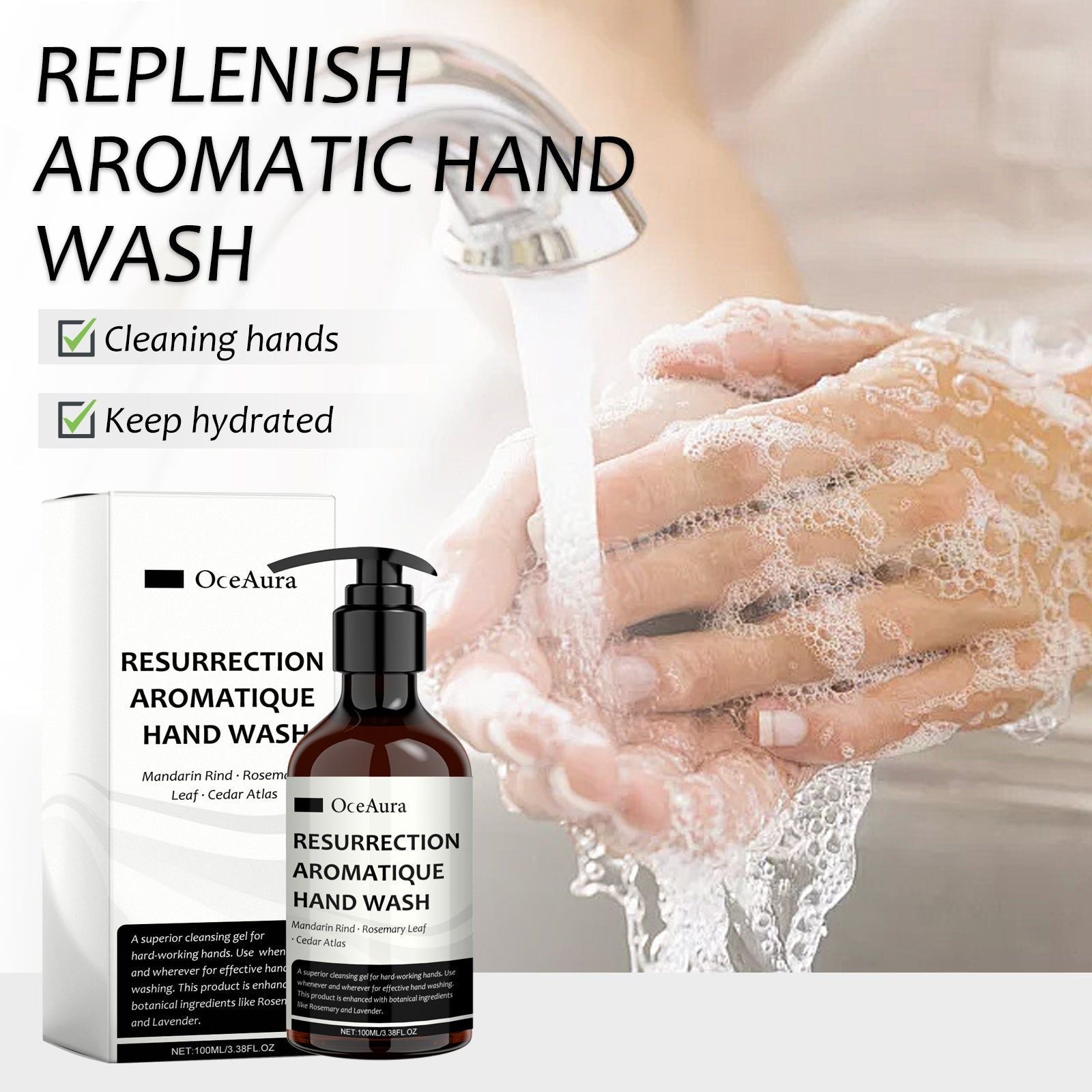 Aromatic Hand Sanitizer, Deep Cleansing, Gentle Hand Cleaning, Lavender Scent ,100ml