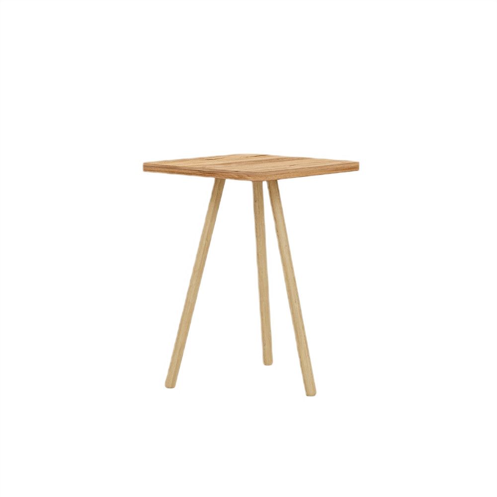 Square Side Table Single Zigon Coffee Table With Wooden Legs 34*34*45 cm