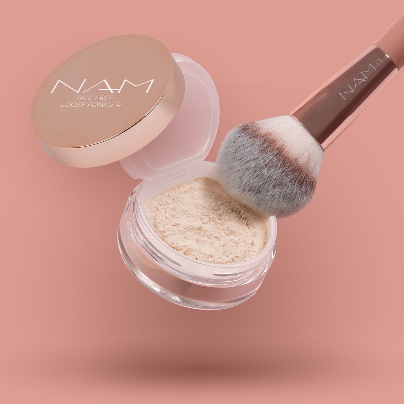 NAM Talc-Free Loose Powder, Vegan Setting & Blurring Powder, 11gm