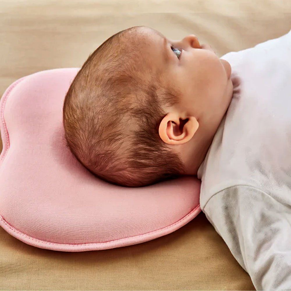 وسادة Babyjem للرضع والأطفال حديثي الولادة للوقاية من تشوه الرأس – وردي (من عمر شهر فما فوق)