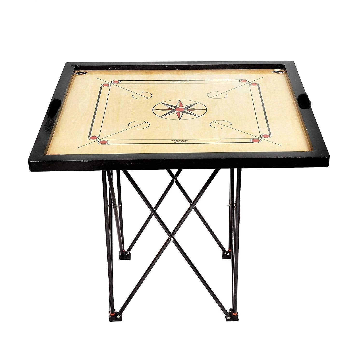 Black Color Foldable Height Adjustable Carrom Board Stand