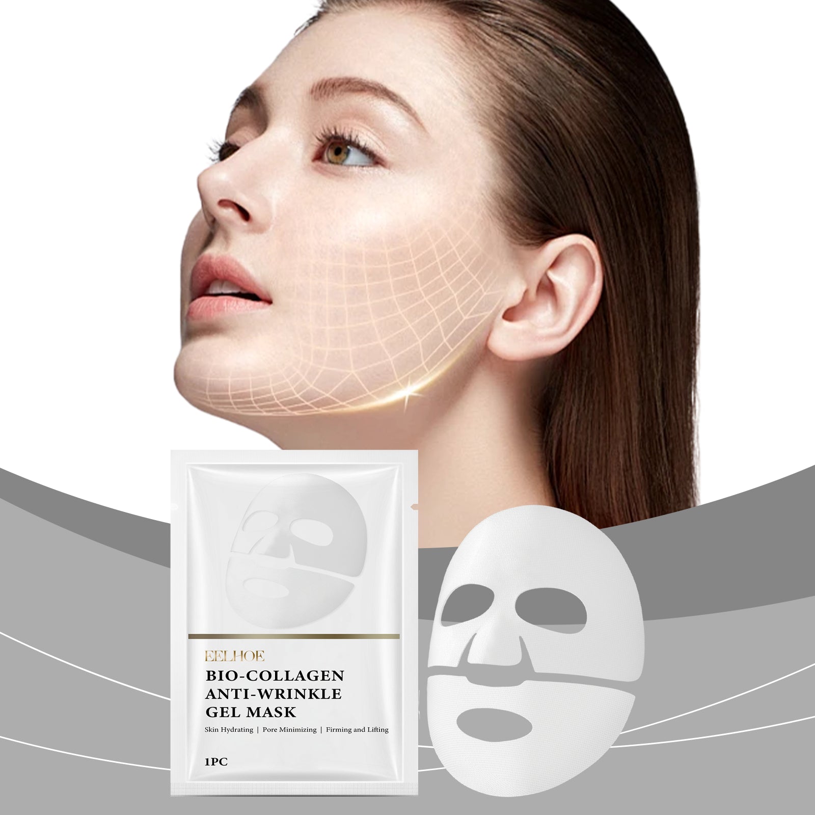 Collagen Mask, Hydrating Skin Care, Anti-Aging, Brightening, Moisturizing ,1pcs