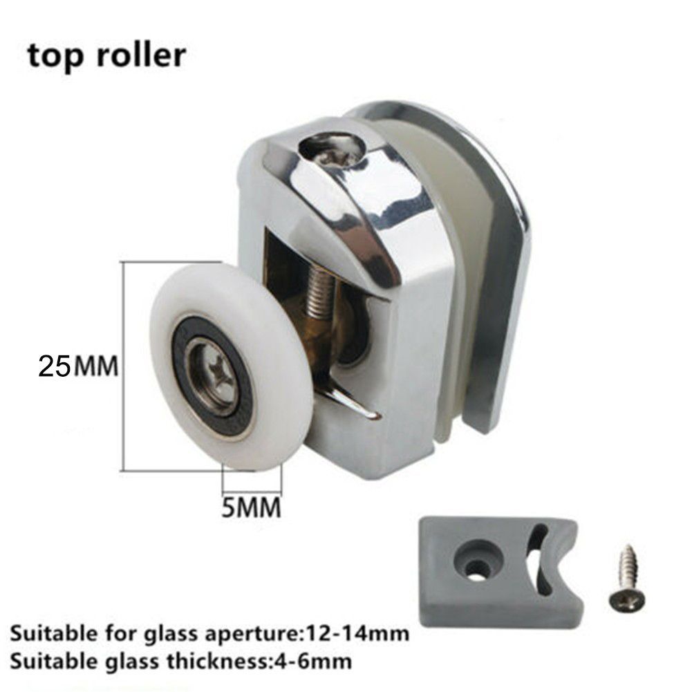 4Pcs Shower Door Rollers Zinc Alloy Sliding Glass Door Runners Wheels Home Tool
