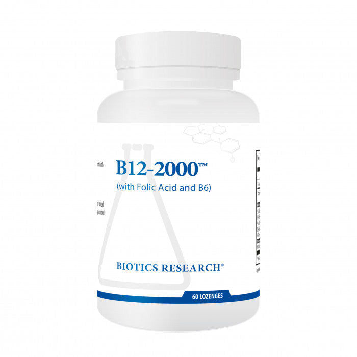 بيوتيكس ريسيرتش B12-2000 (مع/B6/فولات) 60 قرص