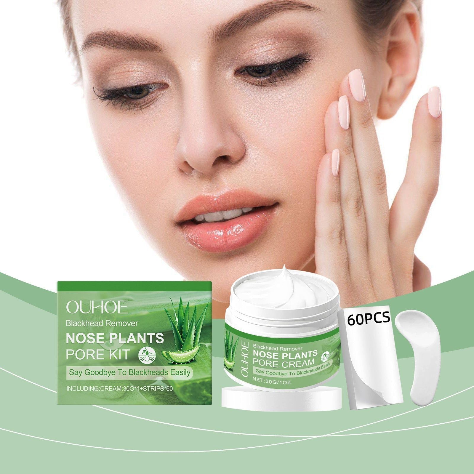 Blackhead Nose Mask Set, Deep Pore Cleansing, Oil Control, Facial Care ,1set