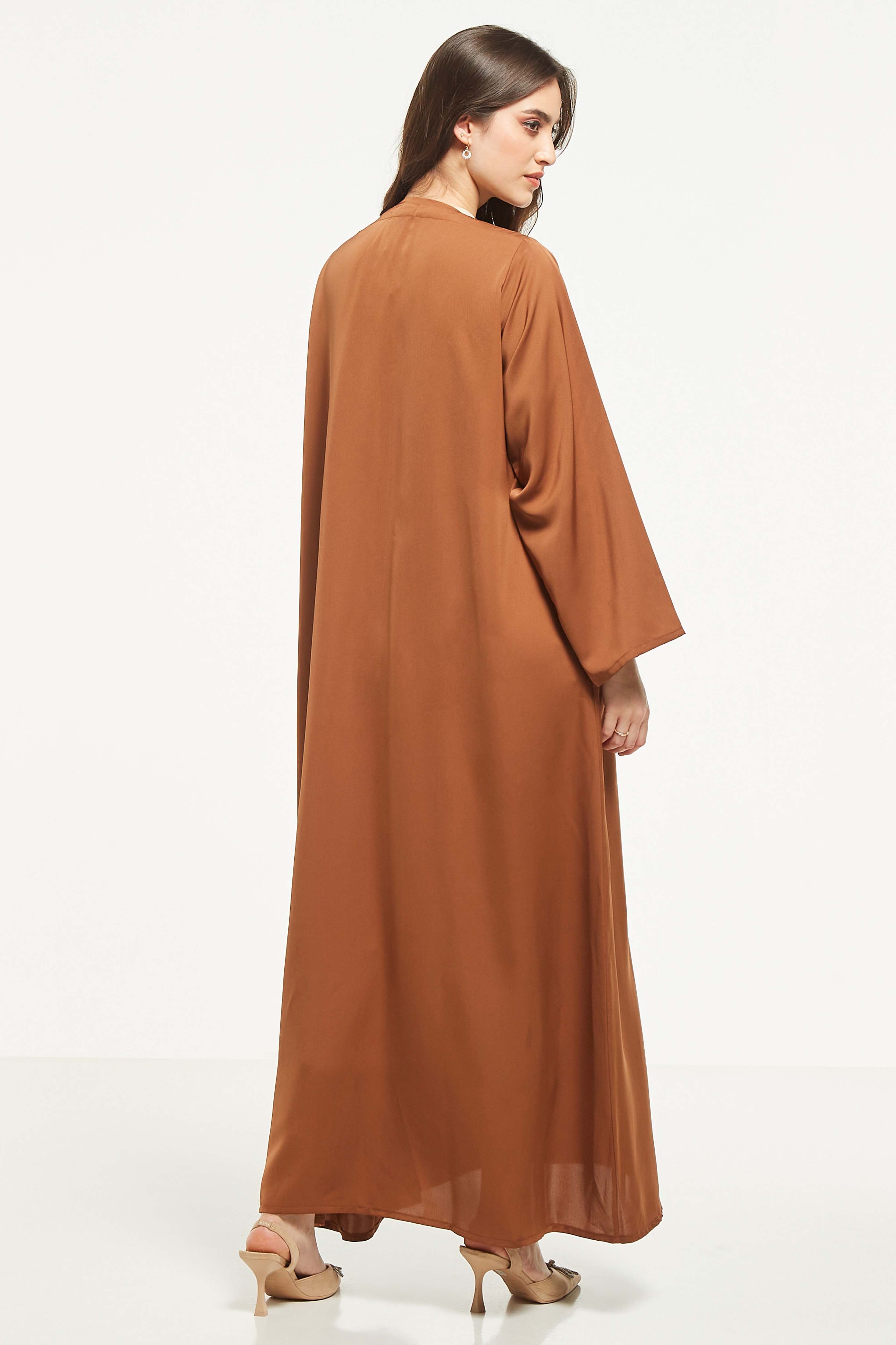 MOiSTREET Embellished Abaya with Sheila