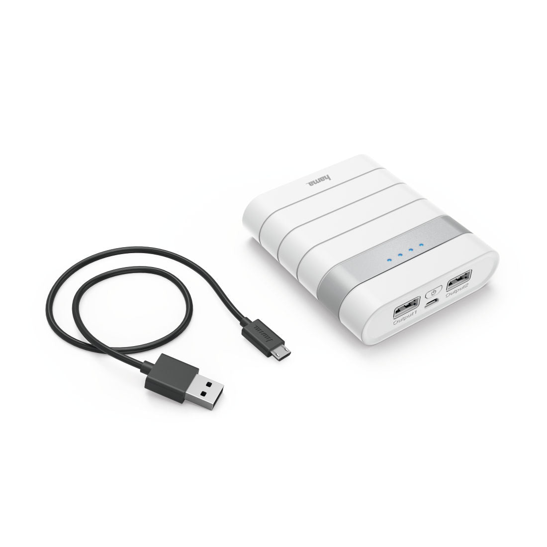 Hama 183357 "Soft Touch" Power Pack, 10400 mAh, white