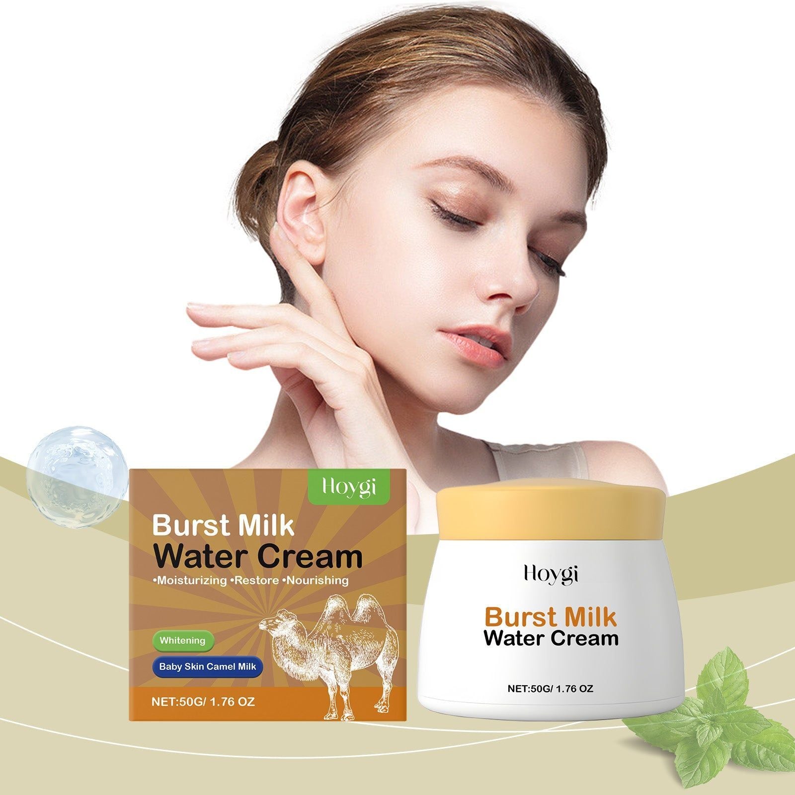 Camel Milk Facial Care Moisturizer, Deep Hydrating, Nourishing Skin Daily ,50g