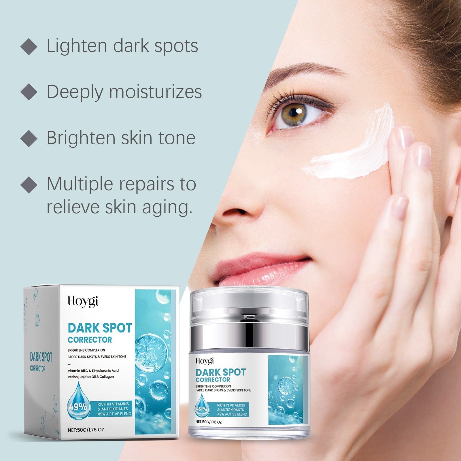 Brightening Spot Care Cream for Dark Spots, Melanin, and Skin Repair, Glow Naturally ,50g
