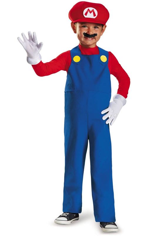 Super Mario Costume Halloween Luigi Brothers Plumber Jumpsuit Cosplay Suit For Adult Kids