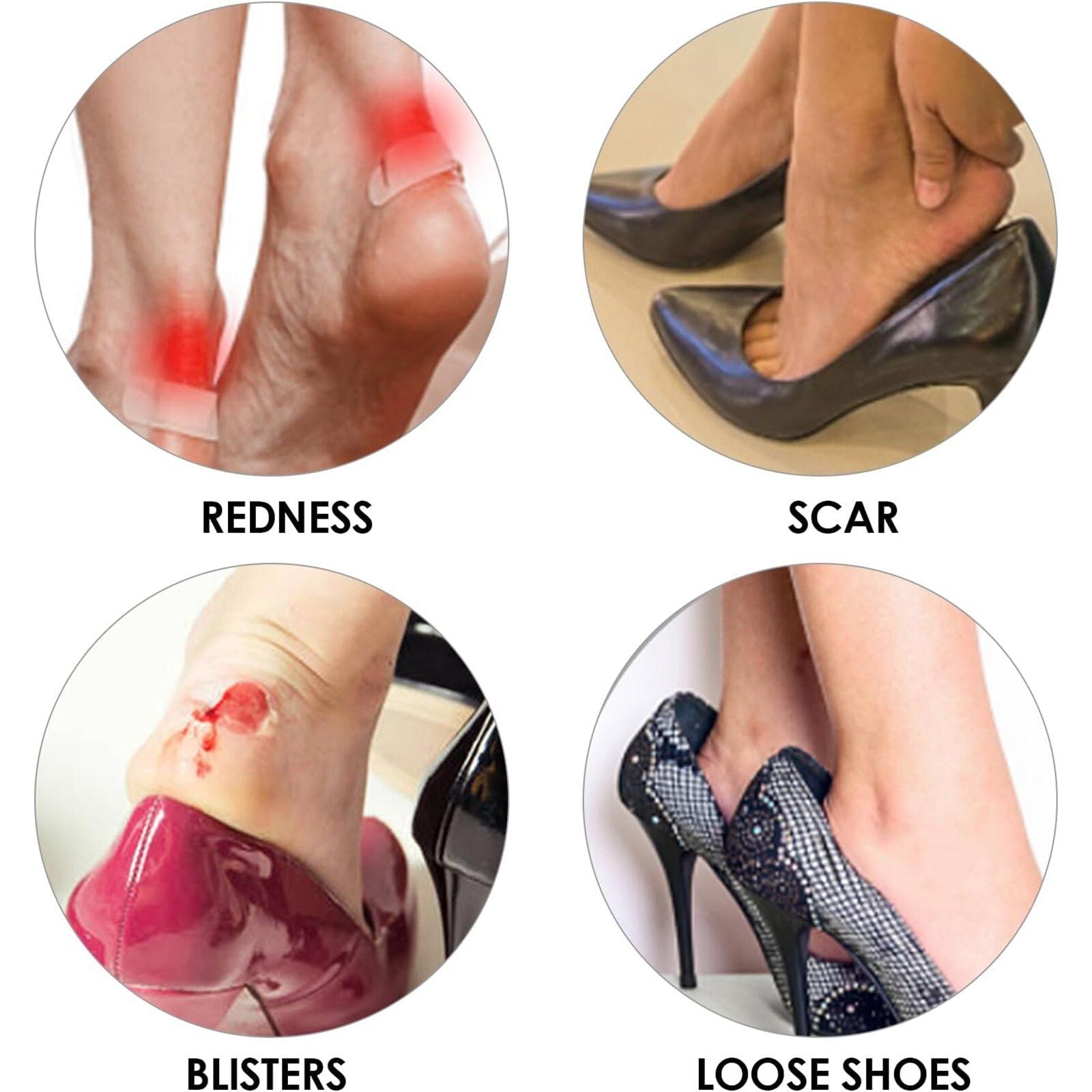 6pcs Shoes Insoles Patch Heel Pads for Women High Heel Shoes Back Sticker