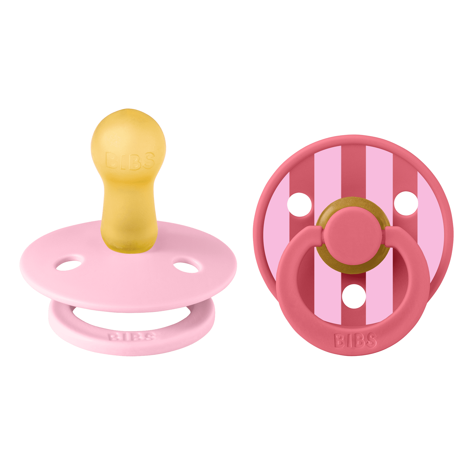 Bibs Pacifier Size 2 - Baby 6-18M (2pcs)-Studio Colour-Baby Pink Coral Mix