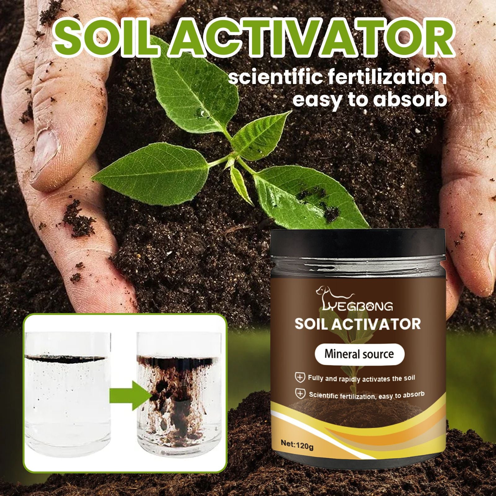 120g Soil Activator Fertilizer, Root Growth Stimulator