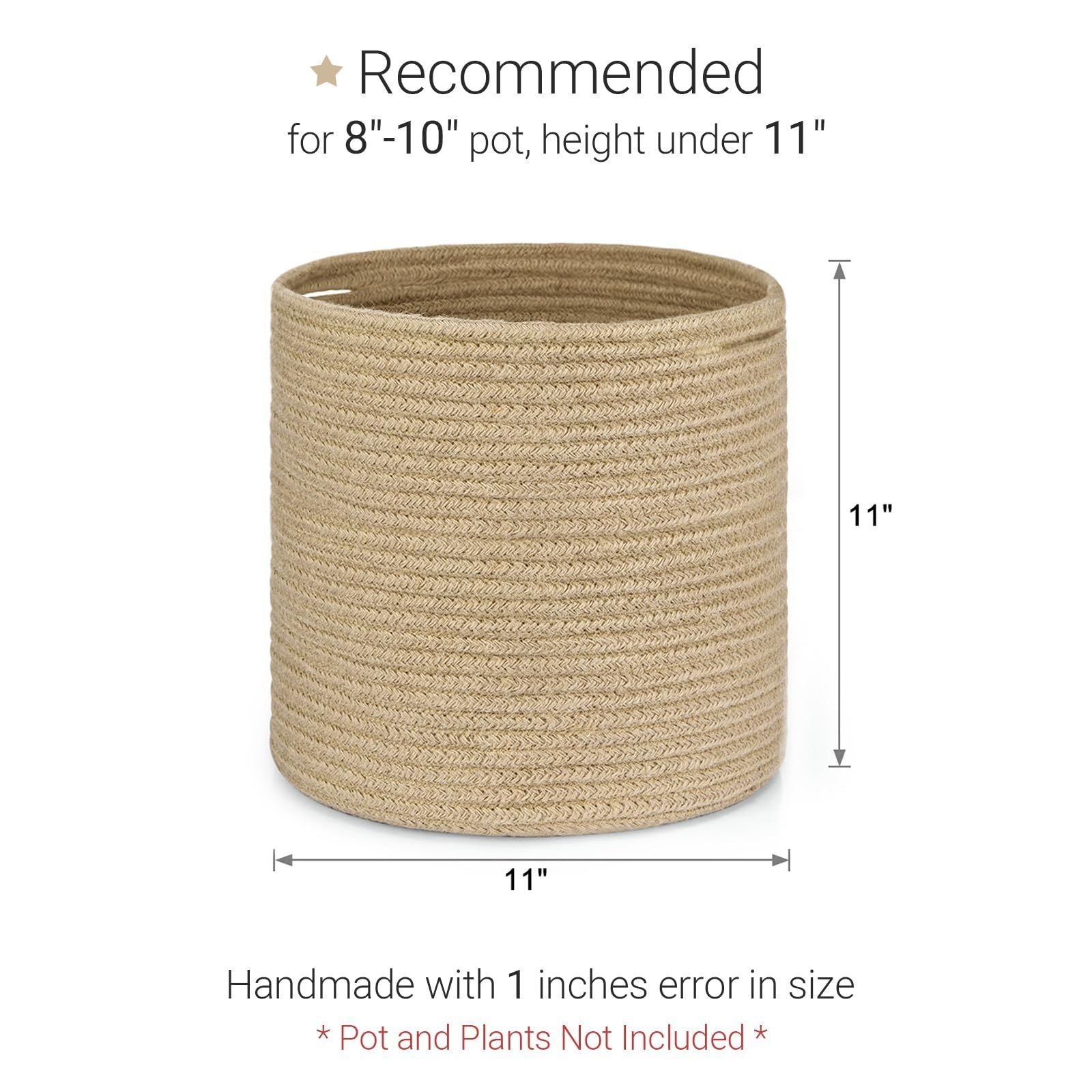 Dahey Small Cotton Rope Woven Coiled Basket for Home