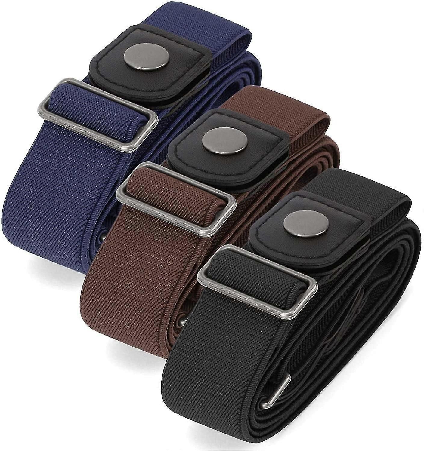 3 Pack No Buckle Invisible StretchElastic Belt For Women
