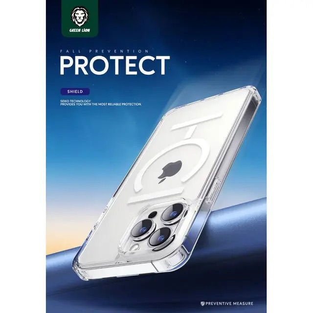 Series 8 Transparent Case with Strong Magnetic Adsorption Strip iPhone 14 Pro - Clear
