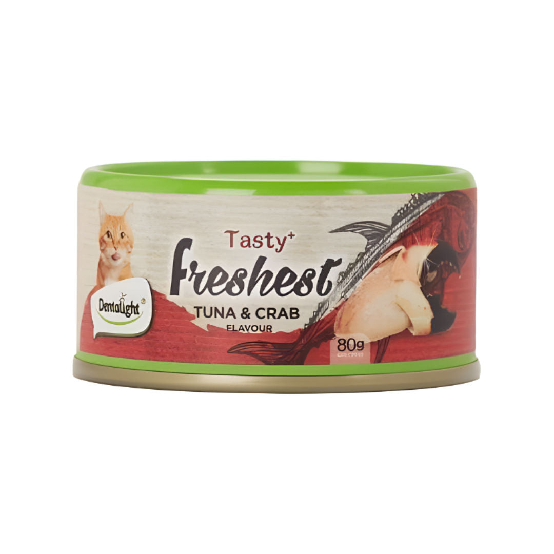 Dentalight Tasty Freshest Cat Treat in Can, 6x80g