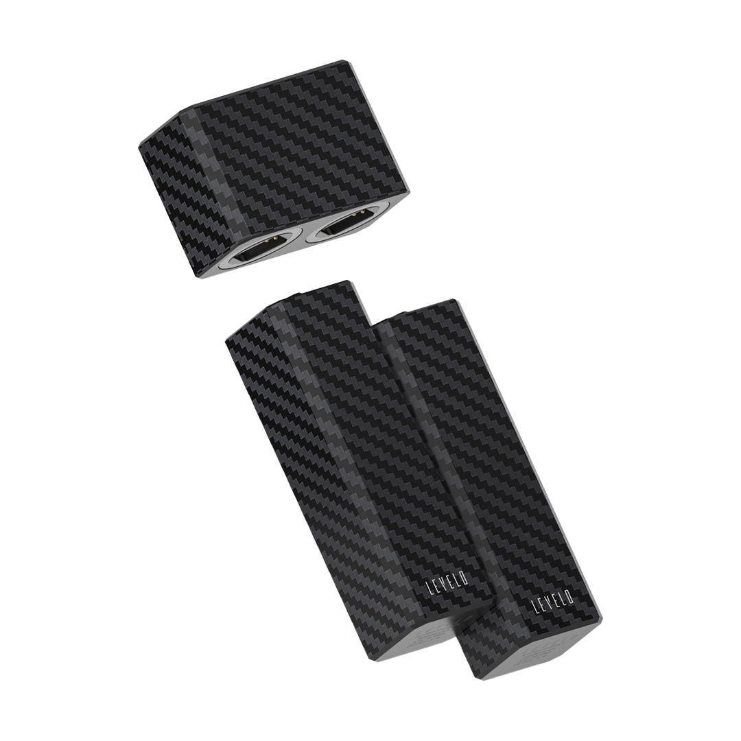 Levelo SwapCell Portable 2 in 1 14400mAh Power Bank, Carbon Black