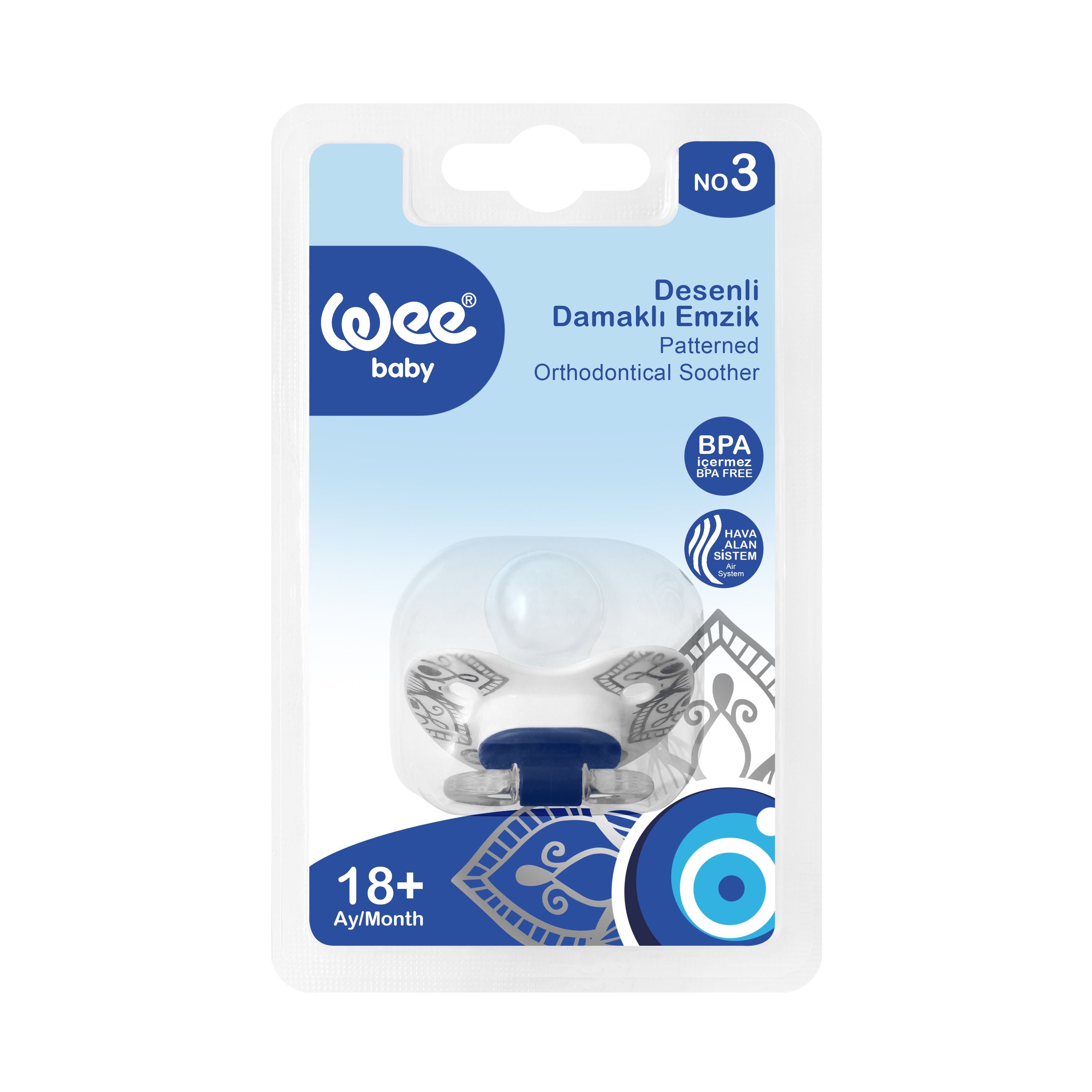 WeeBaby Devil Eye Patterned Orthodontic Soother No.3
