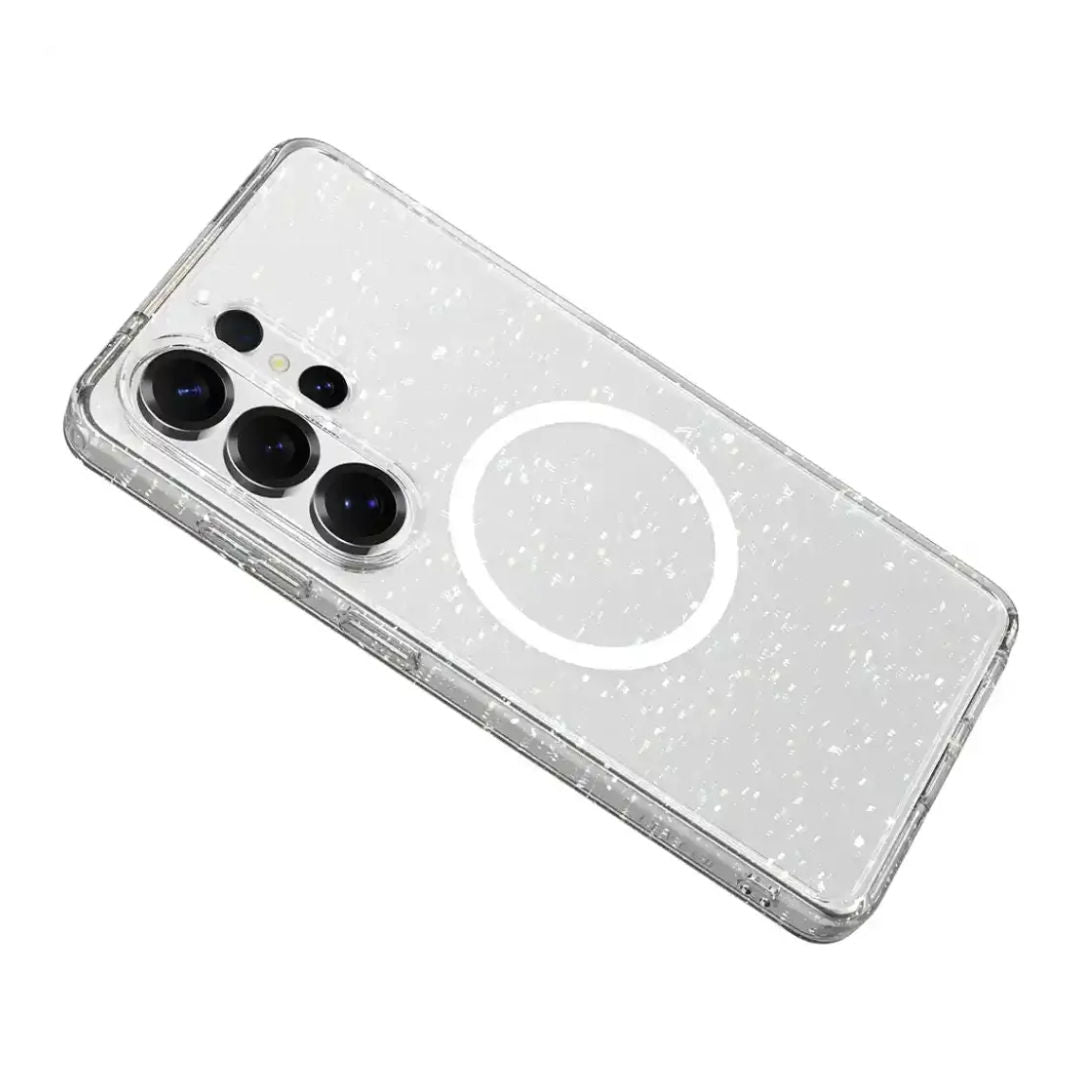 Levelo Clara MagSafe Glitter Case For Samsung S26 Ultra, Transparent