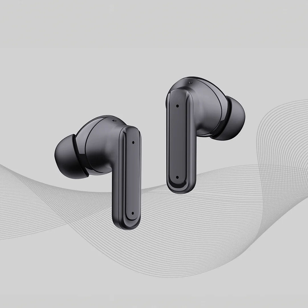 Powero Plus Lara ANC True Wireless Earbuds with Touch Display, Black