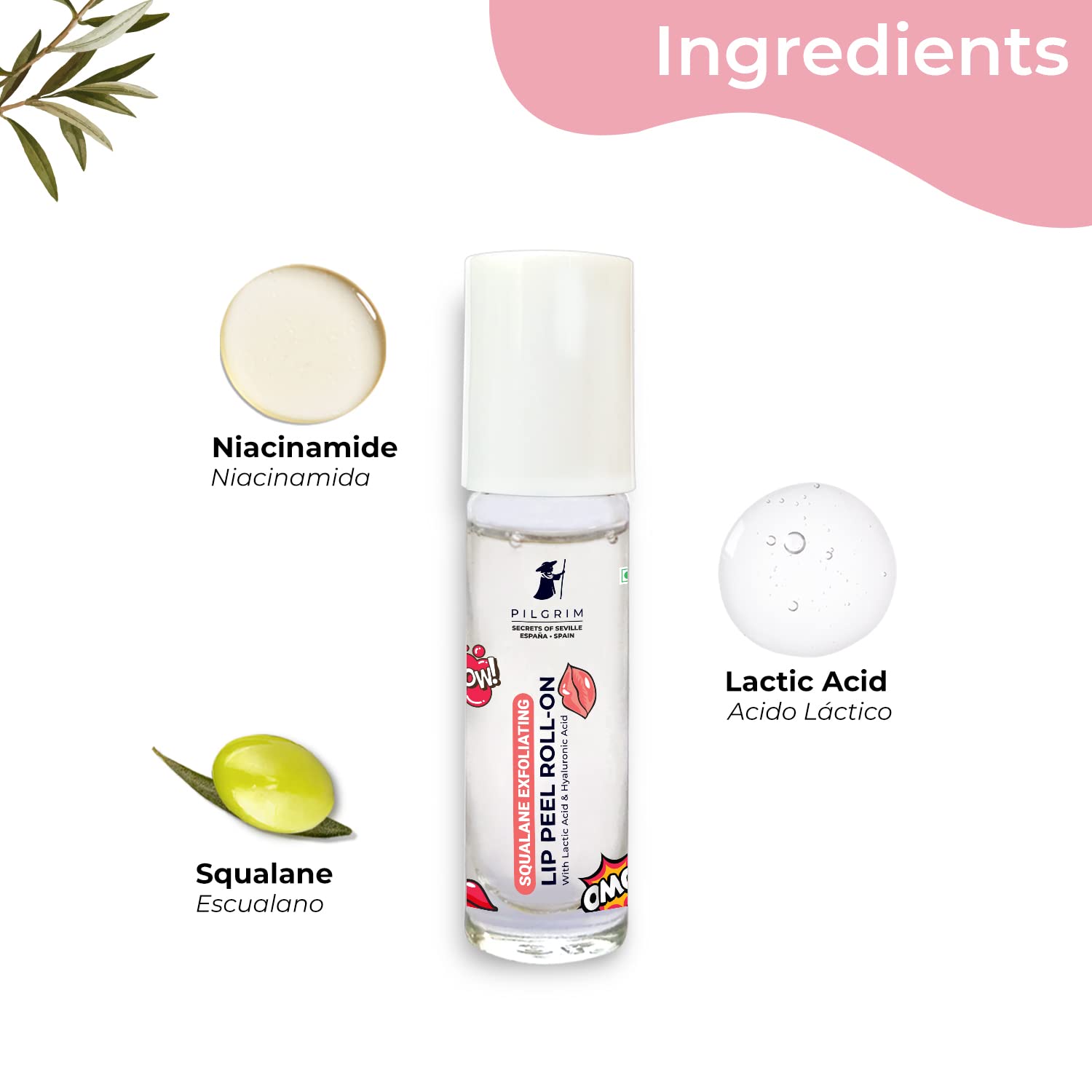 Pilgrim Spanish Squalane Lip Peel Roll-on