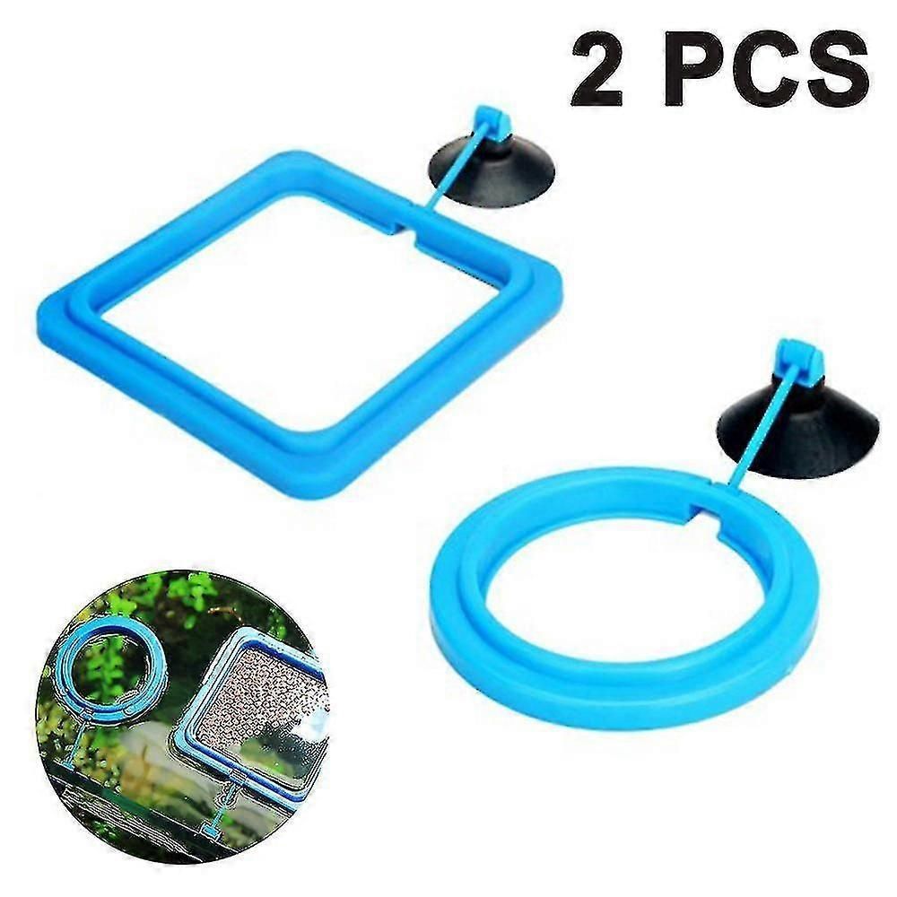 2 Pcs Fish Feeding Ring, Fish Safe Floating Food Feeder Circle