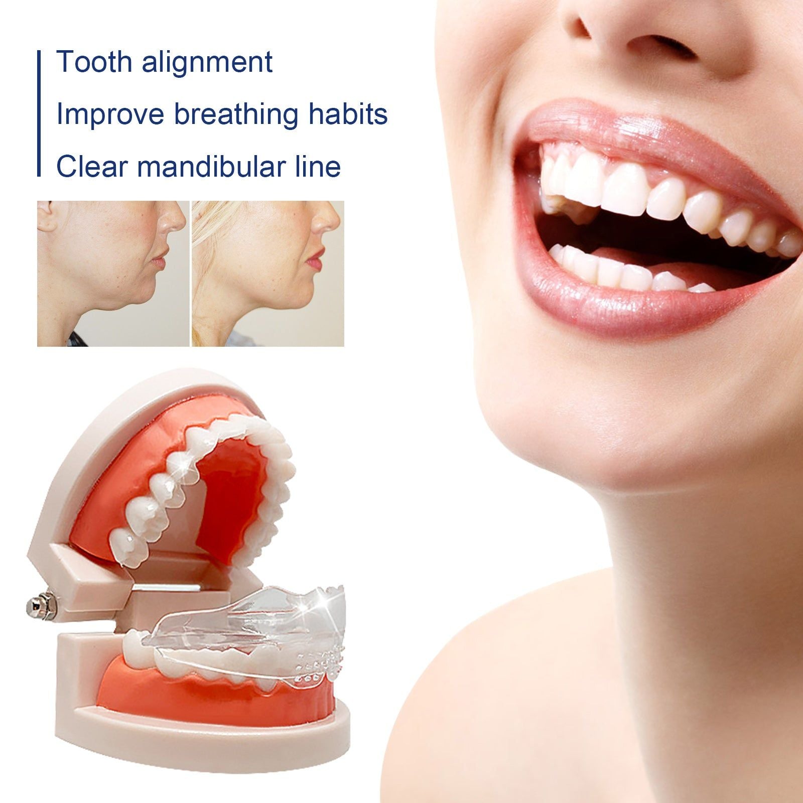 Adjust Your Jaw, Fix Crooked Teeth, Improve Smile, Dental & Facial Health ,1pcs