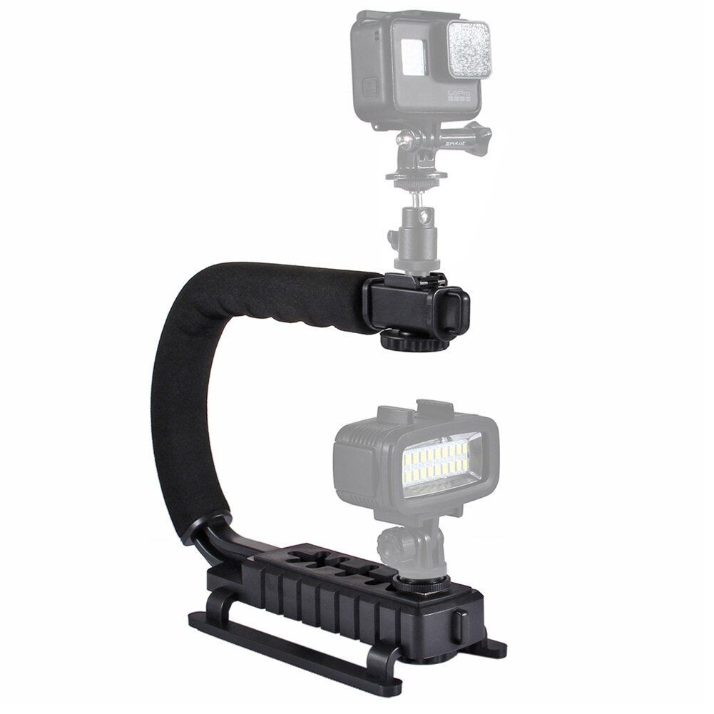 Hung U / C Holder Handheld Cameras Shaped Video Light Monitor Support Stabilizer