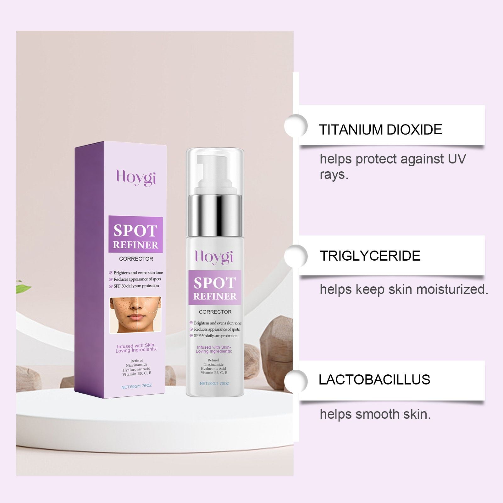 Hydrating Protective Face Lotion Lightweight Moisturizer 50g