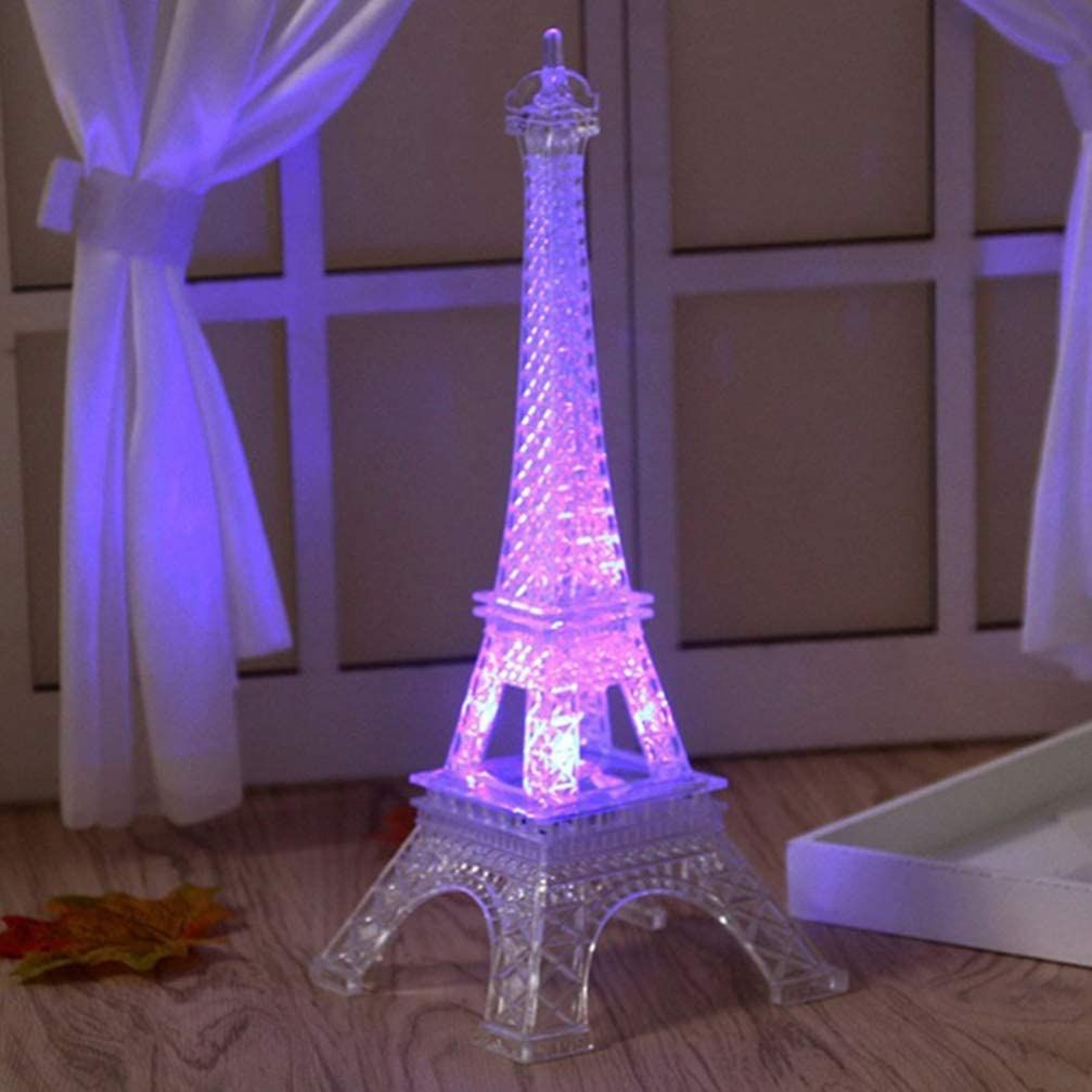 Eiffel Tower Night Light Color Changing Desk LED  Lamp Romantic Bedroom Ornament