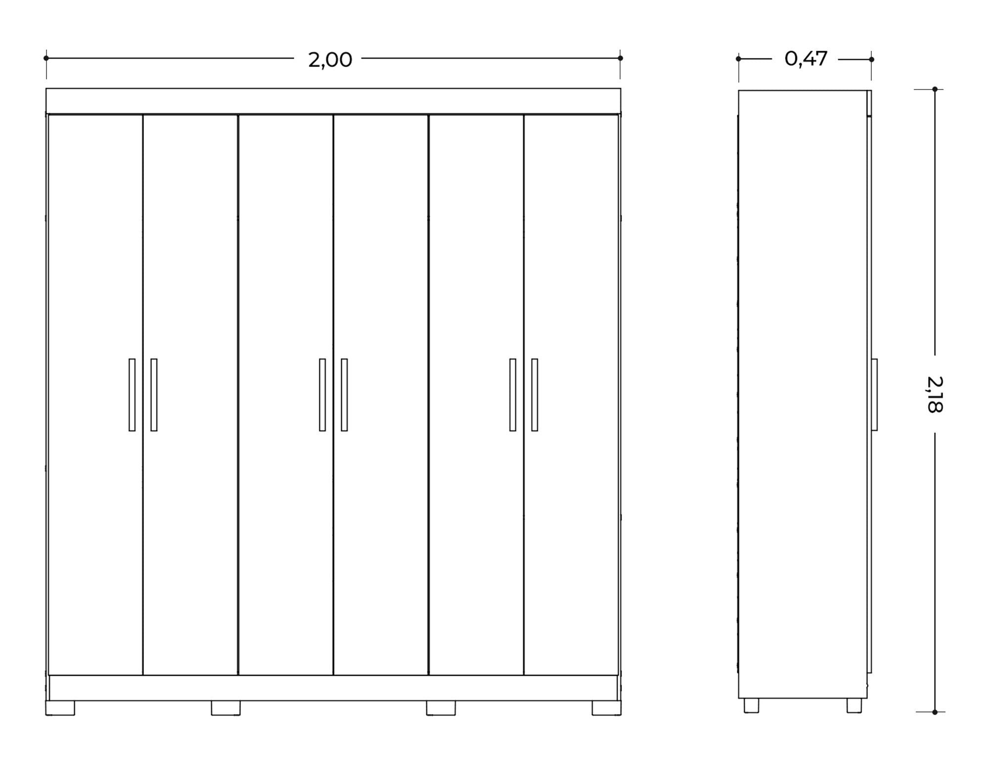 Amarok 6 Door Wardrobe