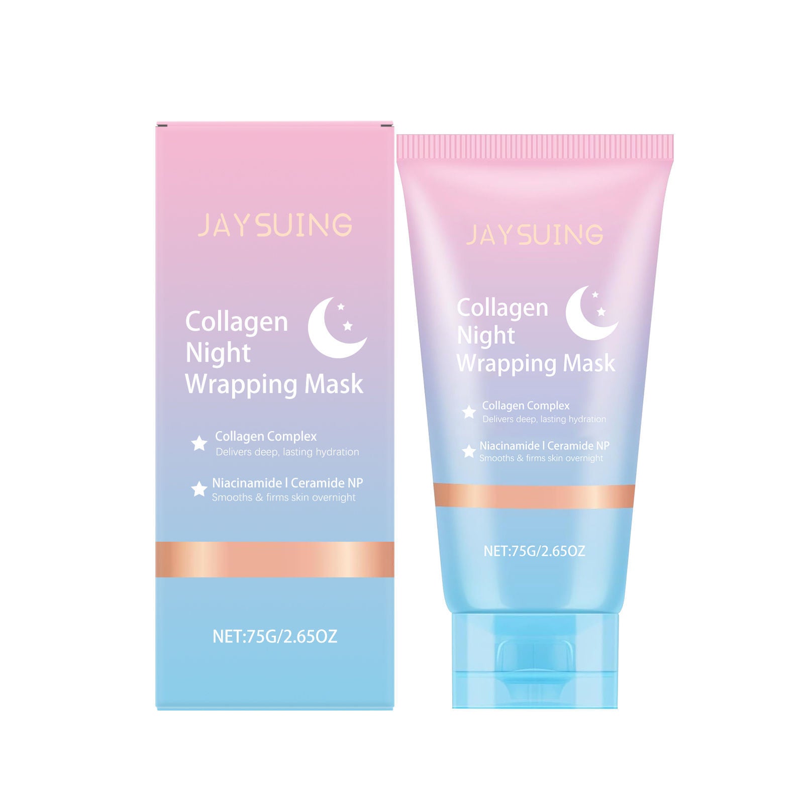 Collagen Night Peel-Off Mask, Facial Care, Hydrating, Firming, Exfoliating, Non-Sticky, Moisturizing ,75g