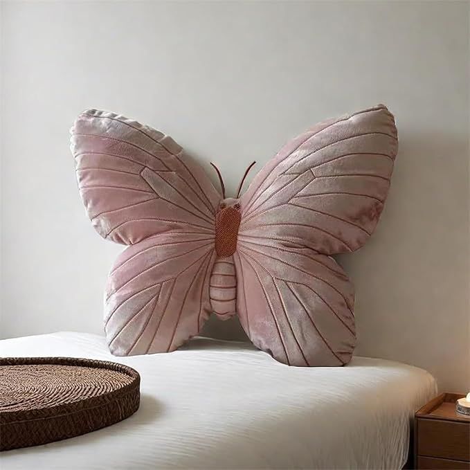 Butterfly Throw Pillow Plush Butterfly Shaped Cushion Home Decor for Couch Bed
