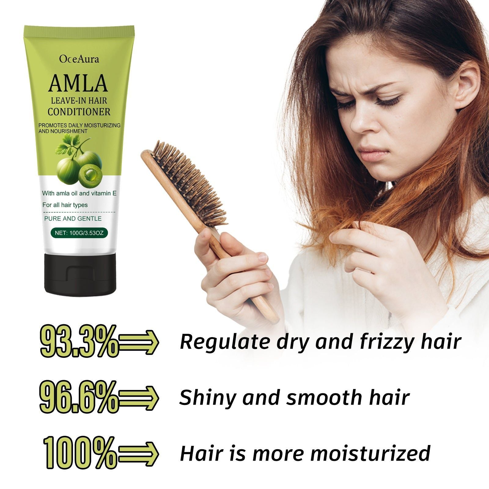 Amla Leave-In Hair Conditioner, Nourishing Hair Care for Dry, Fluffy, and Healthy Hair ,100g