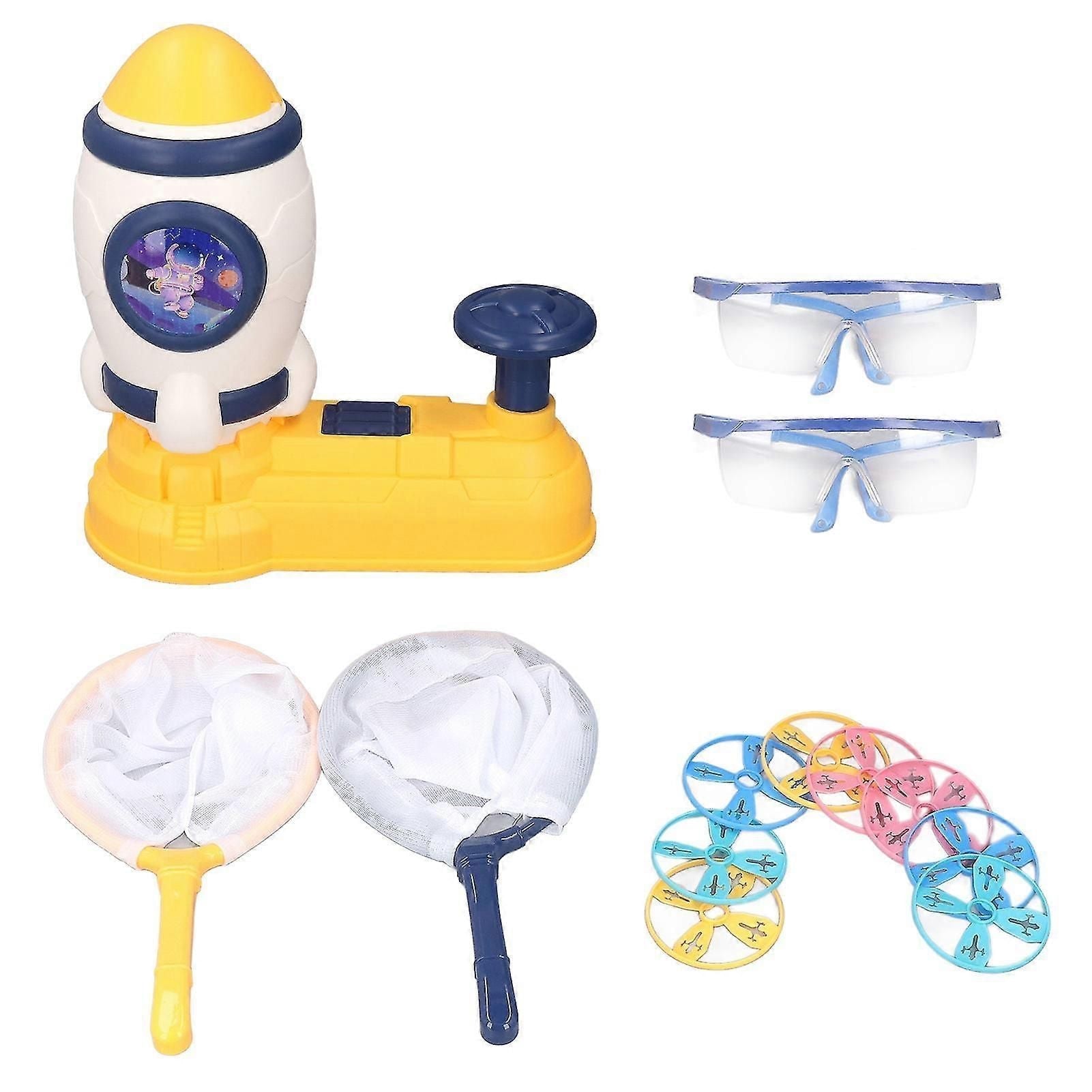 Flying Disc Step On Launch Toy For Kids Cute Spaceship Interactive Outdoor Activity Pop Up Stomp Toys