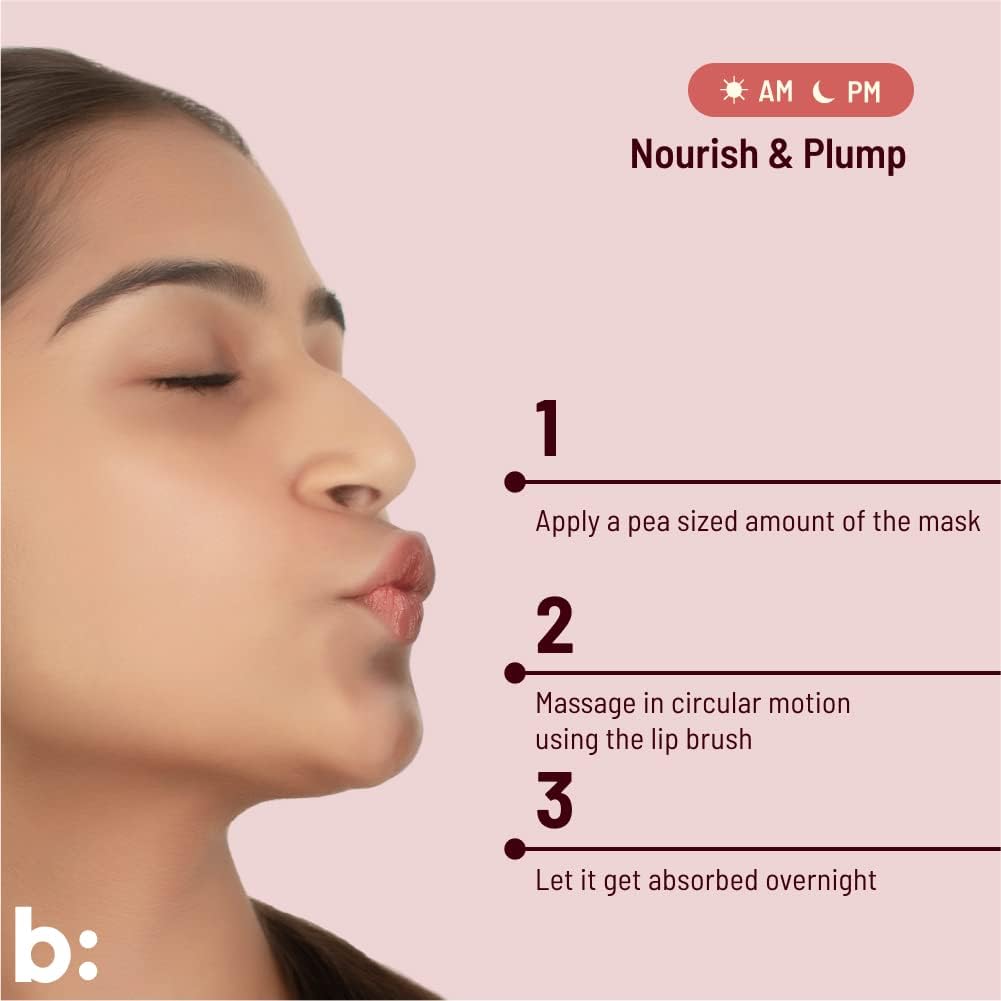 قناع الليل المضيء للشفاه من بيوكول: أوميغا + فيتامين E + حمض الهيالورونيك 15 جم