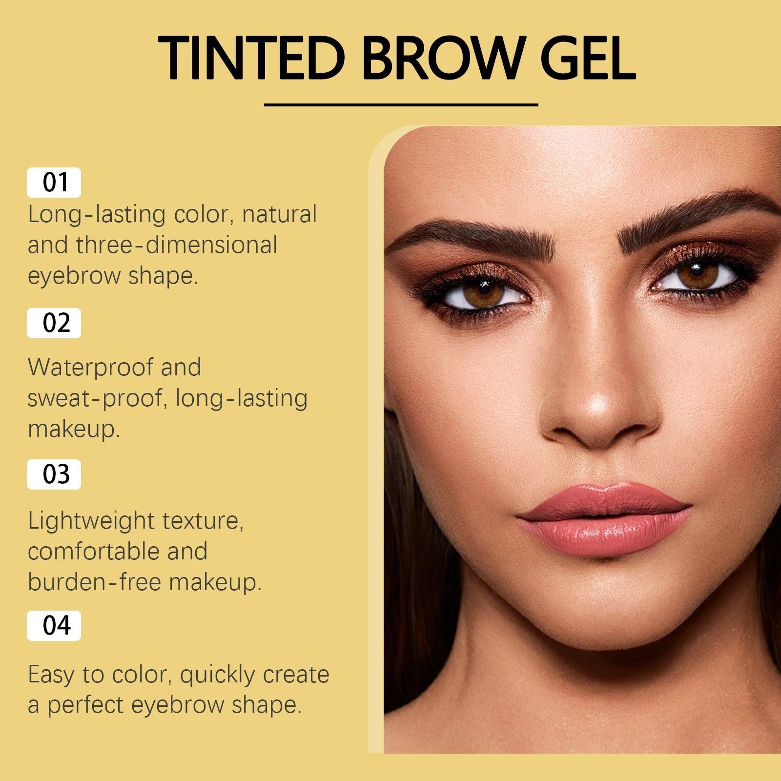 Long-Lasting Eyebrow Cream, Natural Color, Nourishing, Easy to Use, Perfect Brows ,10g