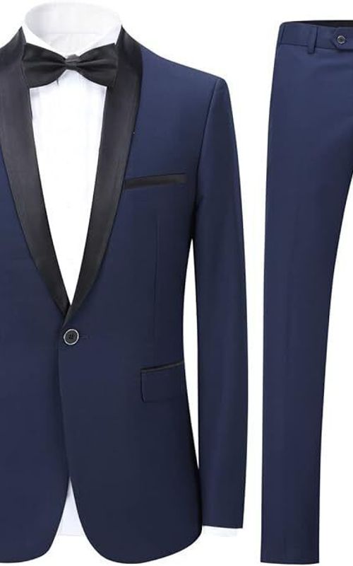 Navy Designer Stylish Party Wear Suit for Men wedding groom suit Gift For Him