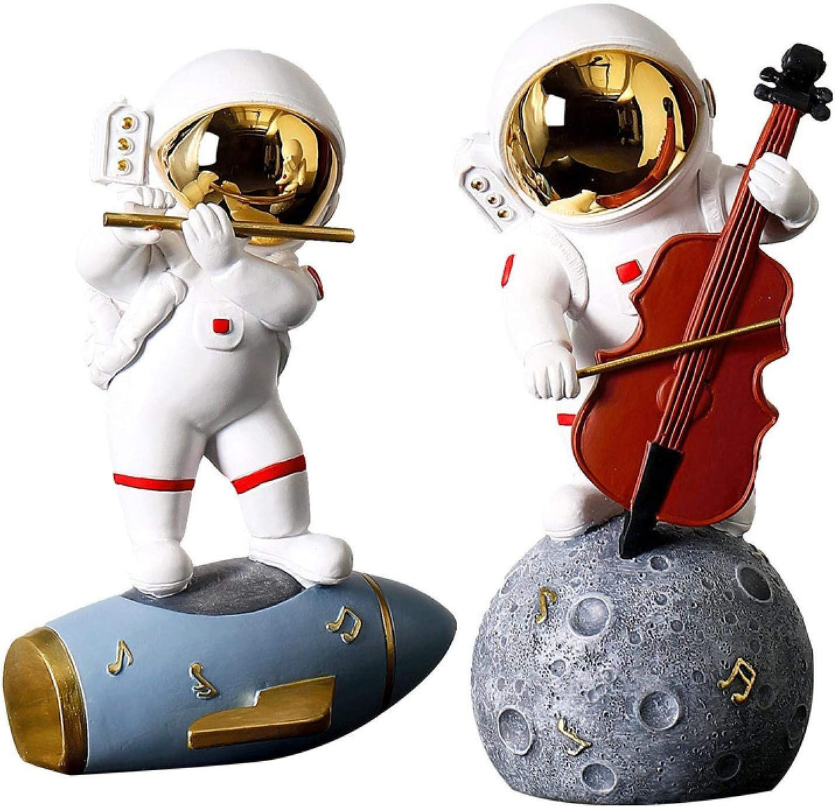 Astronaut Decoration Music Band Resin Astronaut Ornament Spaceman Model Gift