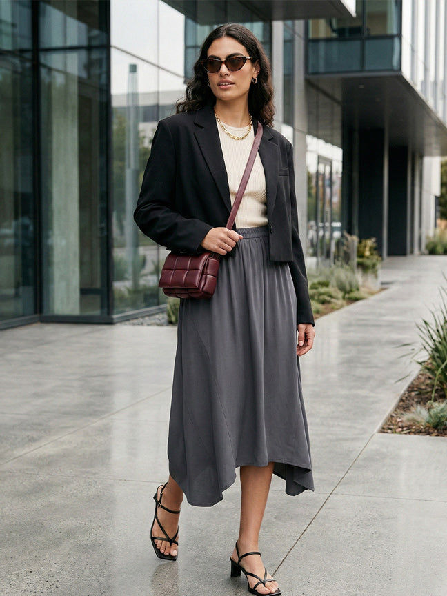 B newYork eco cocoon paneled skirt