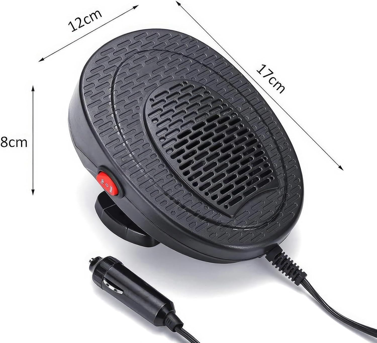 Car Heater 12V Car Fan Heater Rotatable Stand Fast Heating Defrost Defogger Demister