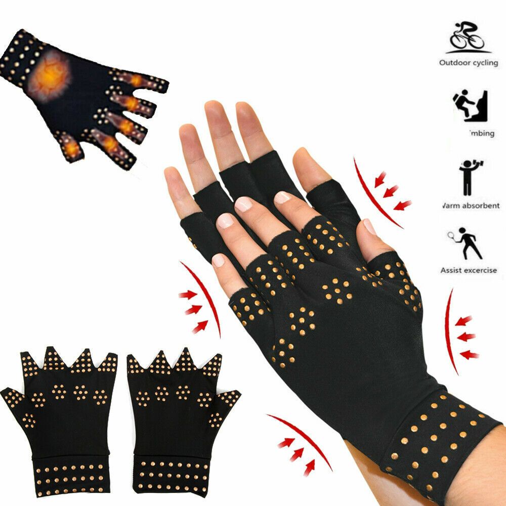Fingerless Arthritis Compression Gloves Magnetic Therapy Gloves For Pain Relief