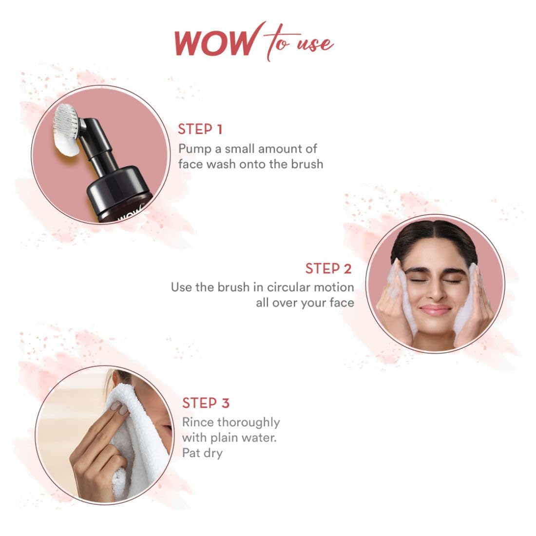 WOW Skin Science Apple Cider Vinegar Foaming Face wash with brush 150ml