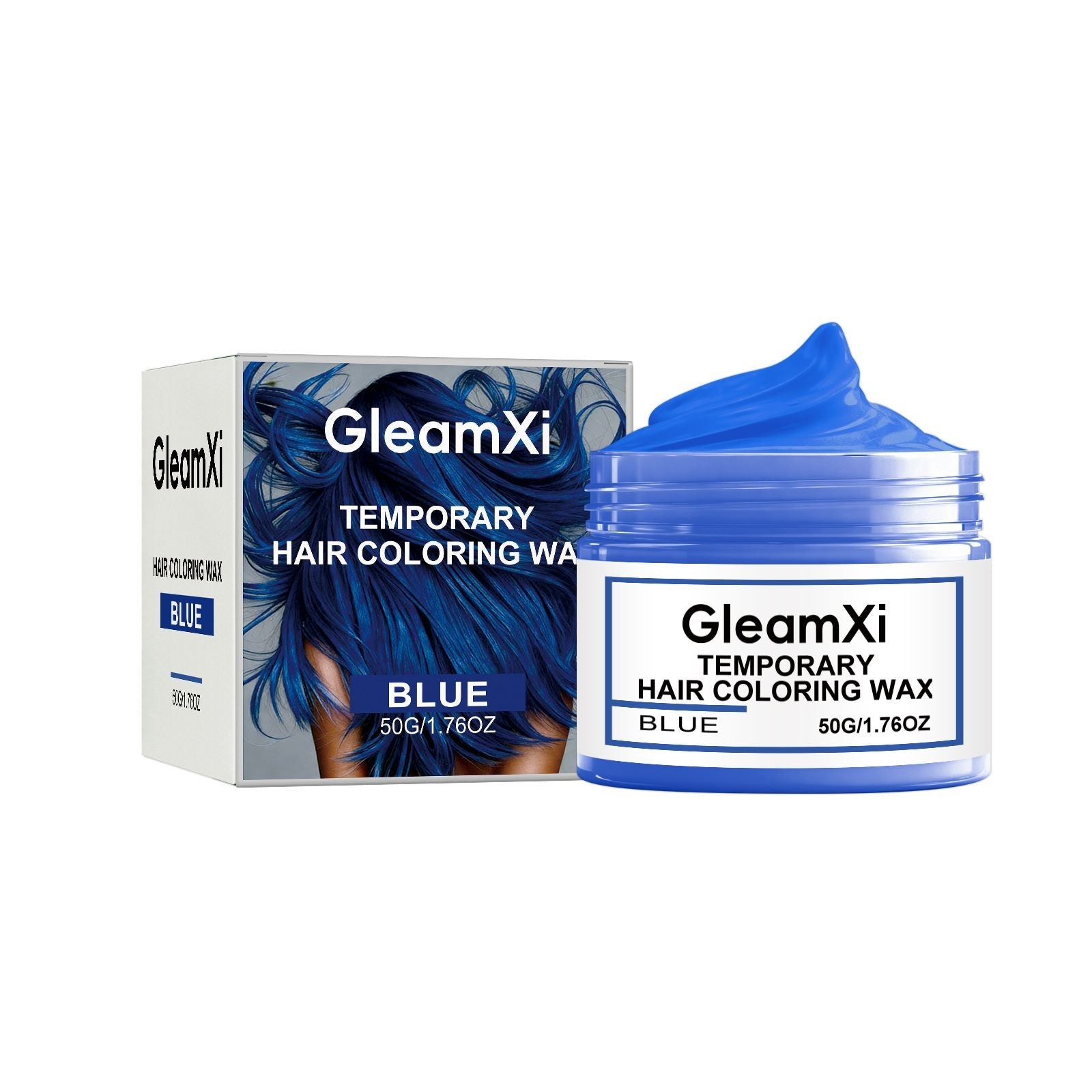 Temporary Blue Hair Color Wax Washable 50g