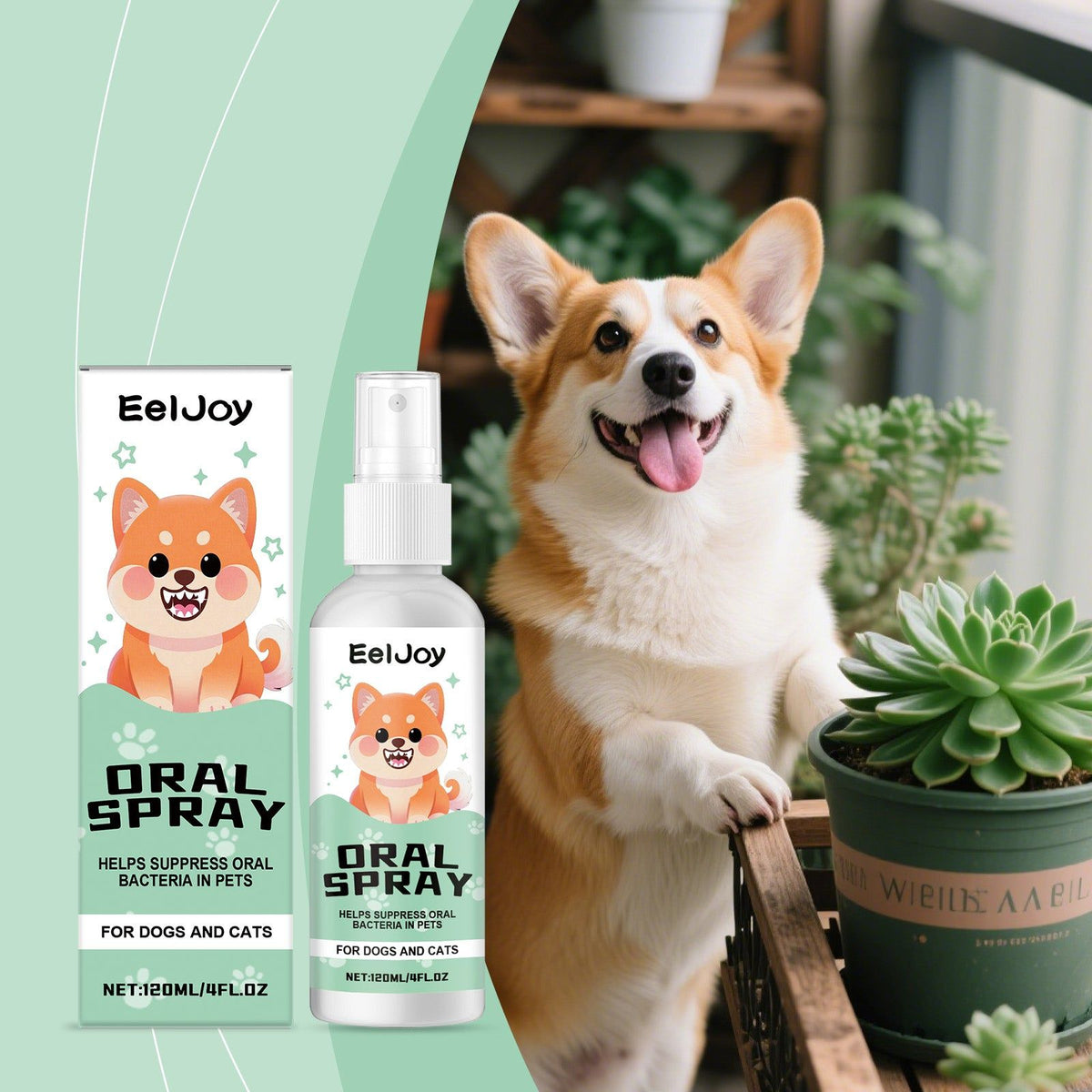 Pet Oral Spray, Take Care of Your Pet's Teeth, Fresh Breath, Tartar & Plaque Control ,120ml