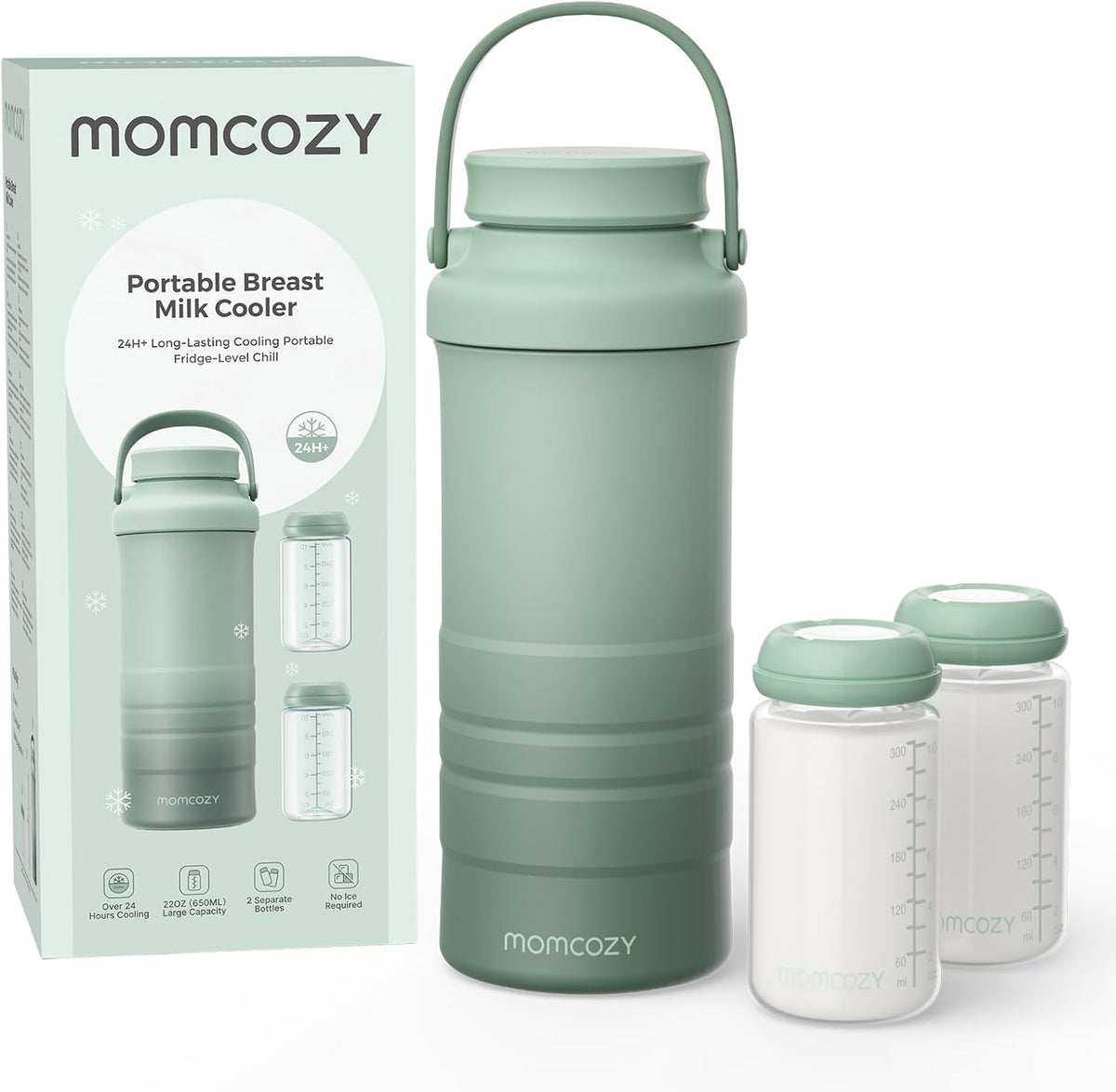 Momcozy 22oz Breast Milk Cooling Bottle - 24 Hour Cold Retention