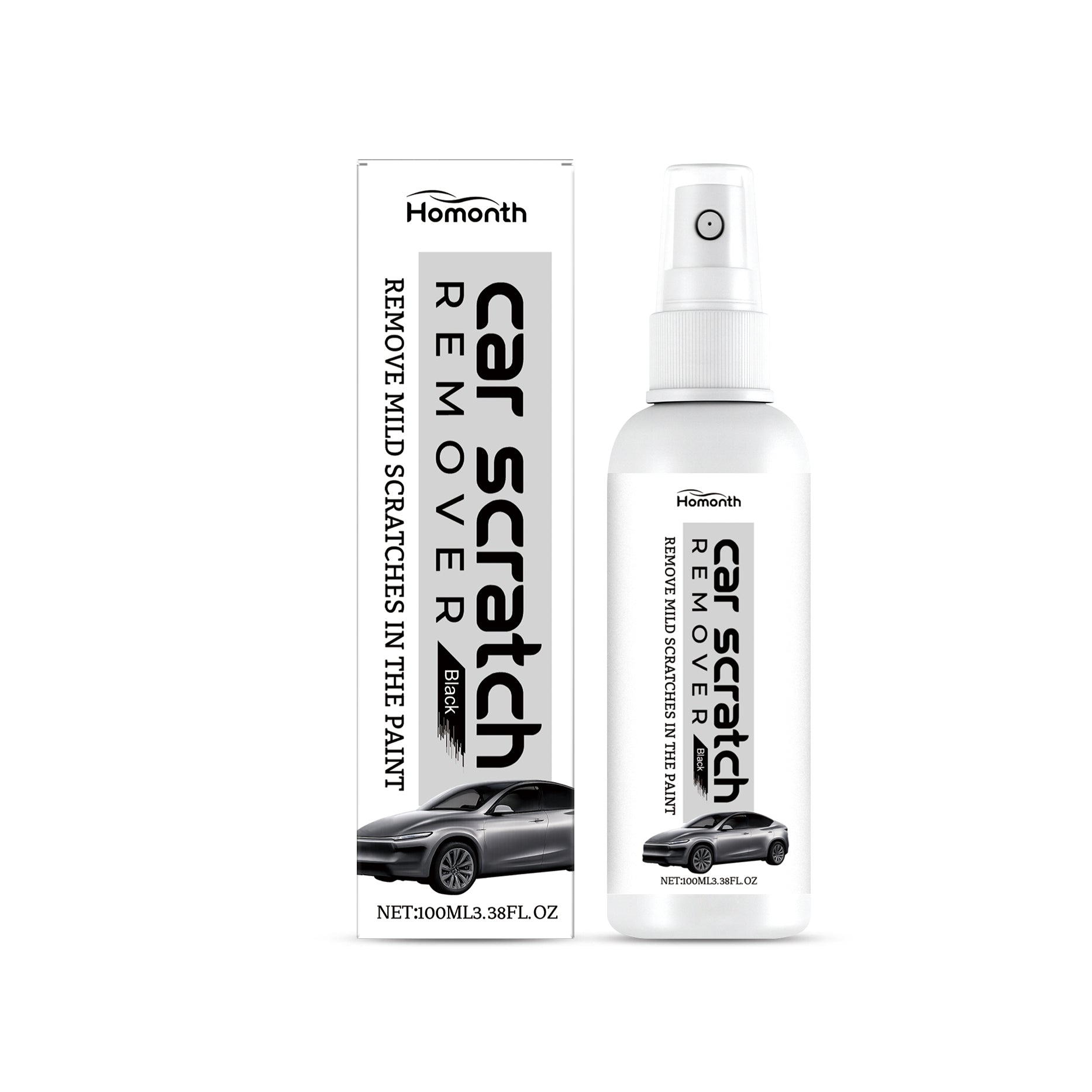 Car Care Scratch Repair Spray, Black, Easy Shine, Gloss Protection, Wear-Resistant ,100ml